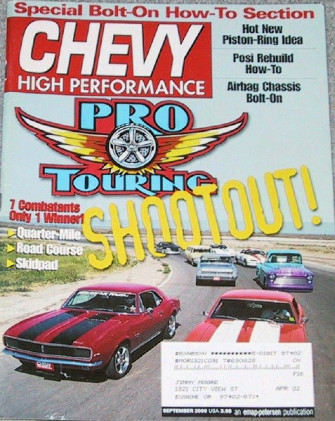 CHEVY HIGH PERFORMANCE 2000 SEPT - Z06, '65 MUSCLE, POSI REBUILD, PISTON-RINGS